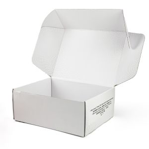 Custom logo Large White Corrugated box Folding Packaging Boxes for Clothes Brand