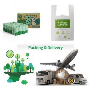 eco friendly biodegradable plastic compostable garbage bags, compostable