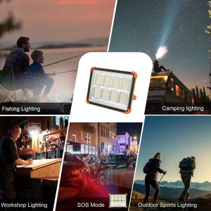 Mobile Emergency Solar Lamp ABS IP66 Waterproof For Outdoor Stalls Construction