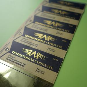 Glossy Oil Proof Gold Foil 10ml Anabolic Vial Sticker
