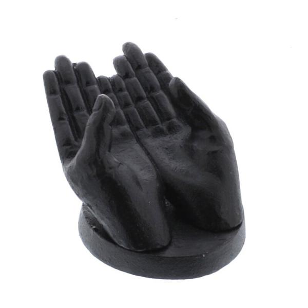 Buy 5.5 Inch Creative Antique Black Cast Iron Hand Sculpture Set For Home Decorations at wholesale prices