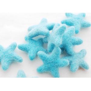 81 Color Soft Wool Felt Balls Cute Star Pattern With Needling / Screen Printing