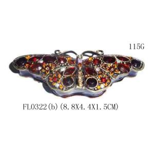 Butterfly trinket box metal necklace jewelry box
