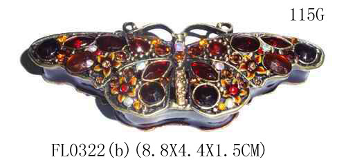 Buy Butterfly trinket box metal necklace jewelry box at wholesale prices