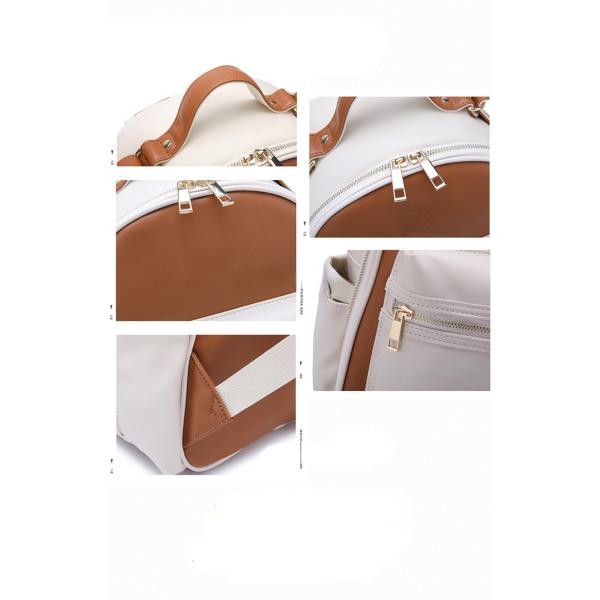 New PU Leather Mommy Nappy Bag Portable Baby Bottle Backpack Multifunction Travel Maternity Diaper Bag witth Stroller Strap