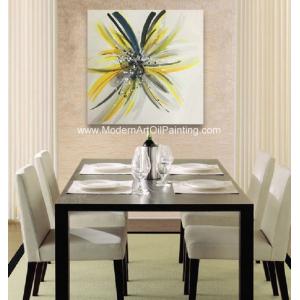 Modern Hand Painted Flower Paintings Fashion Square Abstract Art Canvas