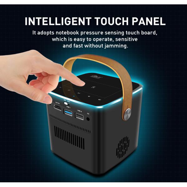 Flyin P12 1080P Max 4K Mini Projector 9000mAh Battery Outdoor Video 400 ANSI Lumens Android 9 2GB/16GB DLP Link 3D Proyector