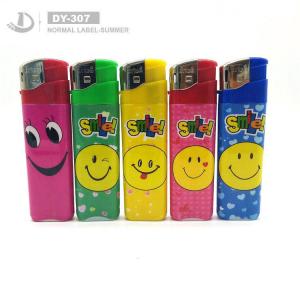 Customization DY-307 Electronic Plastic Lighter Plastic Electronic Gas Lighter