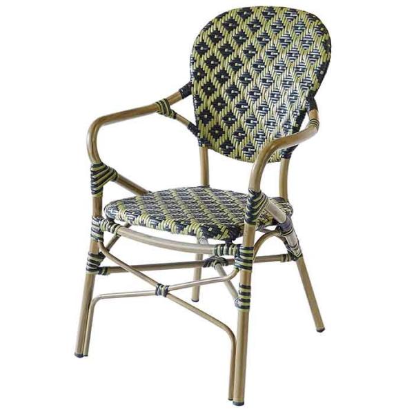 Buy 1.5mm Aluminum Frame Material Weatherproof Bistro Dining Chairs at wholesale prices