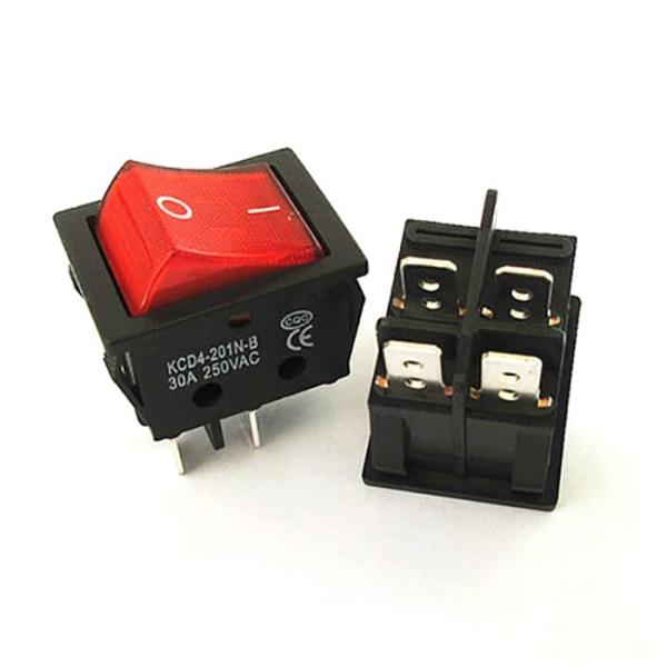 Buy Kcd4 On Off 20a 25a 30a 4 Pins Lighted Rocker Switch at wholesale prices