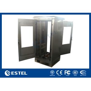 Quality 304 Stainless Steel Outdoor Telecom Cabinet ET7585180A-33U With Dual Doors for sale