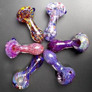 OEM Handblown 4 Inch Glow Smoking Spoon Pipe