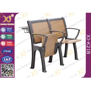 Wooden College Student Desk And Chair Set With Aluminum Frame