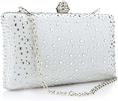 Buy Women's Evening Bag Sparkling Rhinestone Wedding Evening Party Clutch Handbag Purse Chain Shoulder Crossbody Bag at wholesale prices