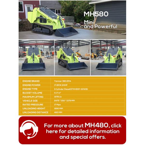 China Epa Engine Multione Articulated Mini Skid Steer Loaders With Attachments