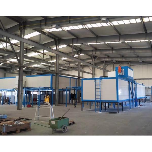 ISO 9001 Electrostatic Automated Powder Coating Line Gas Diesel Heating