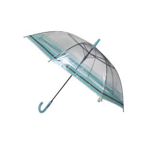 China Cute Full Coverage Clear Dome See Through Umbrella Poe Fabric Transparent Material on sale