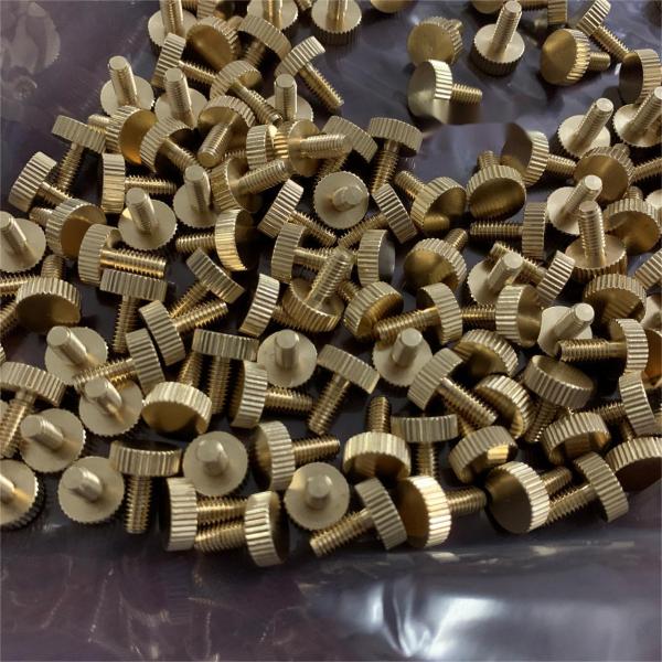 Knurling Thin Head Brass Thumb Screw For Electronics Aaviation Marine
