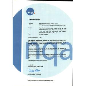 Hubei Medwear Protective Products Co,.Ltd Certifications