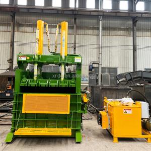 Vertical Tyre Baler Machine Iron Metal Hydraulic Press Baler