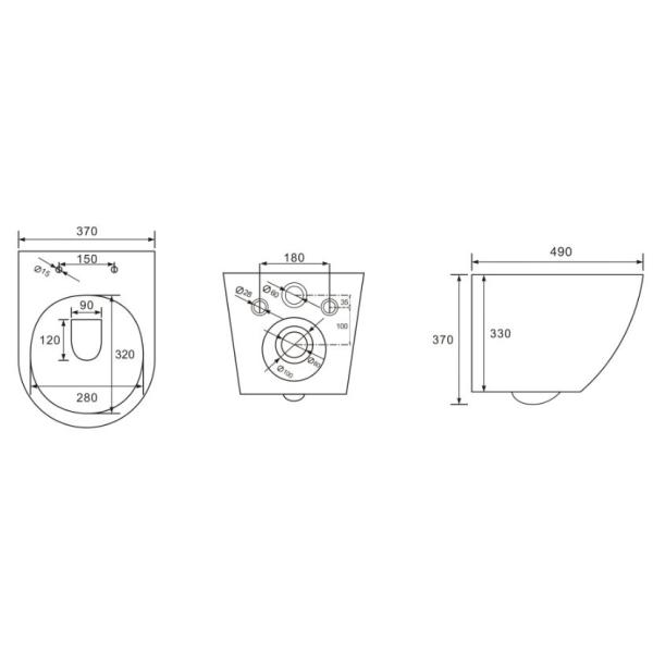 Sanitary Ware European P Trap New Flush Tornado Flushing Concealed Cistern Ceramic Wall Hung Toilet