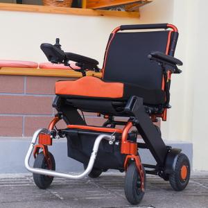 China Electric Foldable Wheelchair 6km/H With Rigid PU Tyre on sale