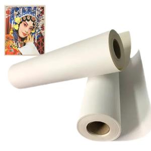 Wide Format Aqueous Matte Inkjet Poly Cotton Canvas Roll 360gsm For Pigment Dye
