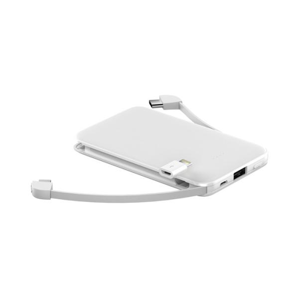 Buy 10000mAh High Capacity Power Bank Travel Size Portable Charger With Cable Built In at wholesale prices