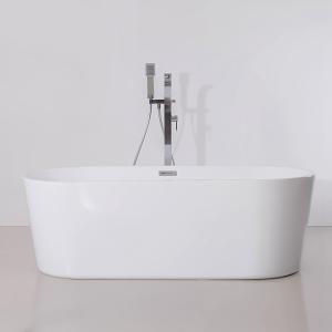 Non Porous White Acrylic Freestanding Bathtub For Bathroom