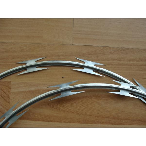 BTO-22 BTO-28 hot dipped galvanized razor barbed wire green gray PE coating