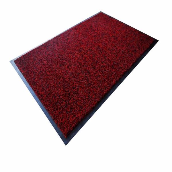 Machine washable red nylon material rubber backing door mat