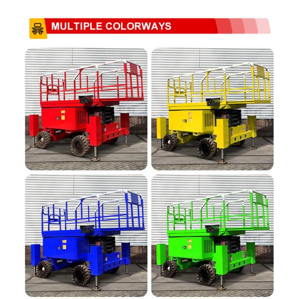 Mobile Electric Self-propelled Hydraulic Scissor Lift Platform Table Aerial Man Lift All Rough Terrain Lifter Scaffolding