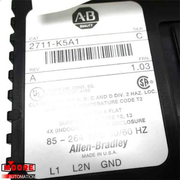 2711-K5A1 2711K5A1 Allen Bradley AB 0.15A 240VAC 5.5in HMI Panelview 550