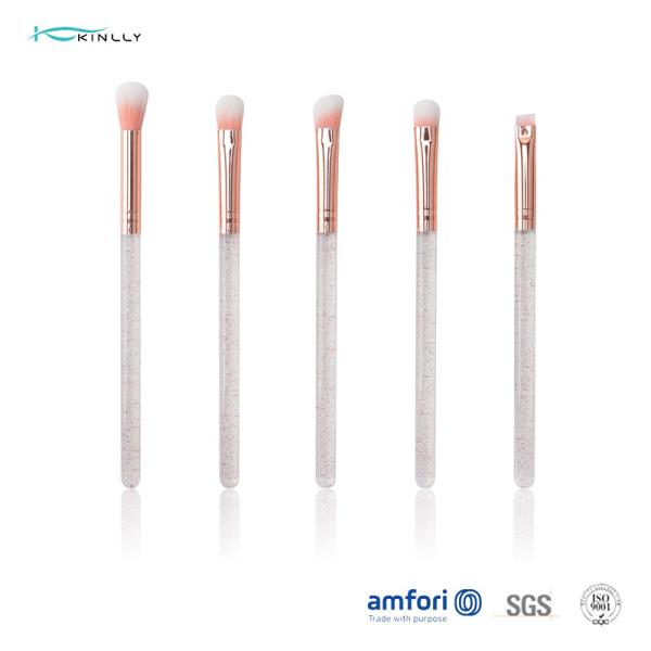 Buy 5pcs Eye Synthetic Hair Makeup Brushes With Plastic Handle at wholesale prices