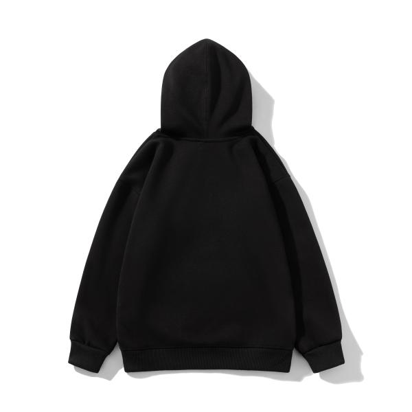 FODARLLOY Fashion Vintage Hoodie OEM Streetwear Essentials Oversize Unisex Pull Coat Men's Hoodies Pullover Black