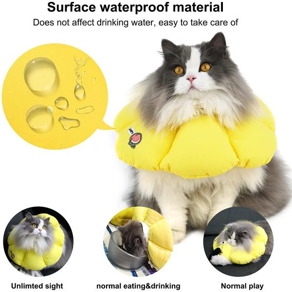 H HIDREAM Cat Cone Collar Yellow