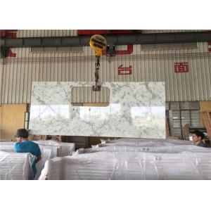 White Granite Prefab Kitchen Countertops With Polished Eased Edge Customized
