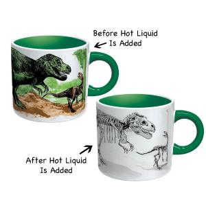 Quality Stoneware Personalized Kids Mugs Disappearing Dinosaur Mug - Changes Magically for sale
