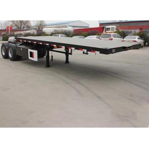 Two Tandem Container Flatbed Semi Truck Trailer With Jost Kingpin And Fuwa / BPW