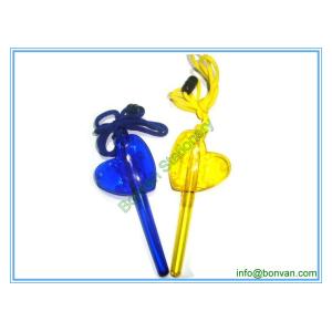 China lanyard promotional plastic pen in heart shape on sale
