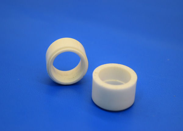 Alumina Ceramic Parts Cylinder Sleeve , 95% - 99% Alumina Ceramic Bushings Bearings Parts