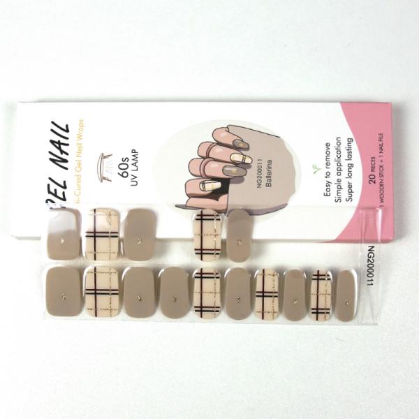 2023 New Trend gel nail wraps pink cat eye pattern semi cured gel nail stickers