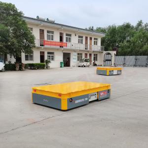 Quality 10T Plate Trackless Transfer Cart Heavy Load Material Transfer Trolley for sale
