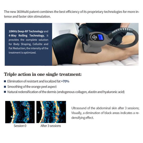 RF 5 handles cavitation Massage vacuum roller RF IR Body Slimming Machine