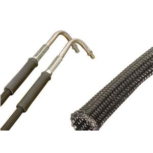 China Logo Printed PET Expandable Braided Sleeving Polyester Material For Hose Protection on sale