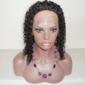 #1b 130% Density Brazilian 100% Human Hair Deep Curl Full Lace wigs