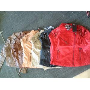 8803 Ladies fashion pu jacket stock (coats,blouzes,tops)