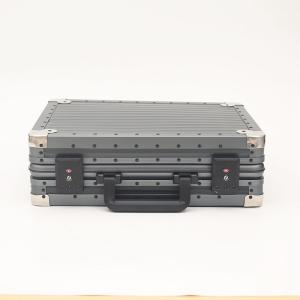 Aluminum Molded Suitcase For Men Metal Gray Carrying Box