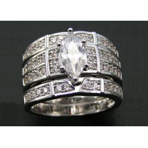 10K 14K Gold Engagement Wedding Ring , 0.68ct 56pcs Natural Diamond ring ODM