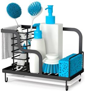 Kitchen Sink Caddy Counter Organizer Stainless Steel Sponge Holder